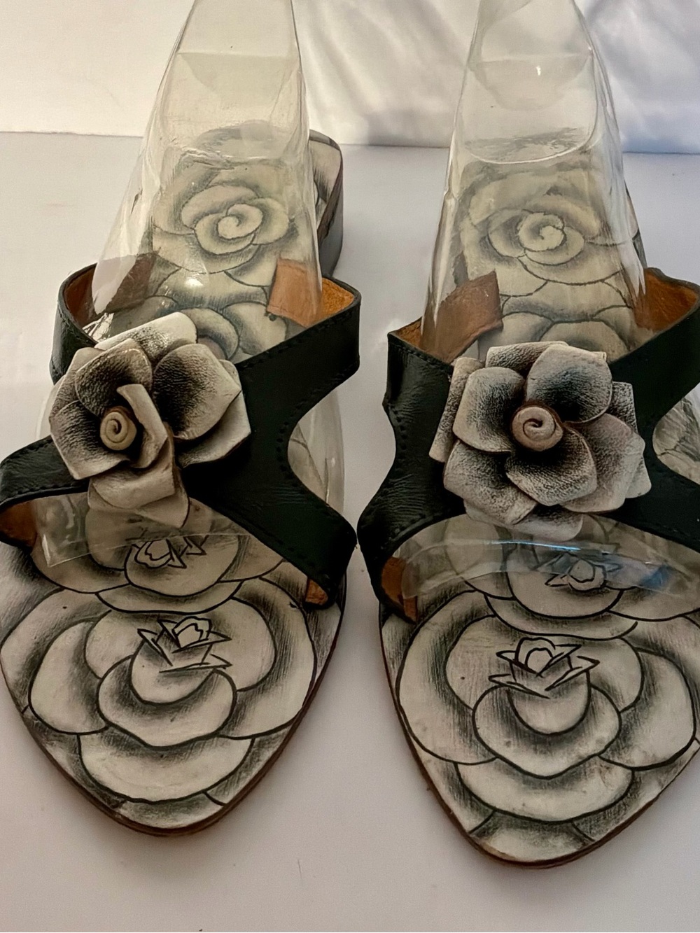 Boho leather sandals